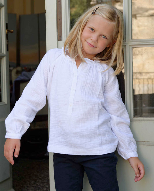 blouse gaze de coton JF Blanc