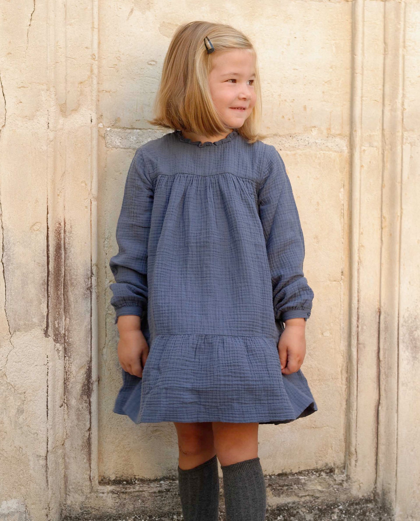 robe gaze de coton JF Bleu