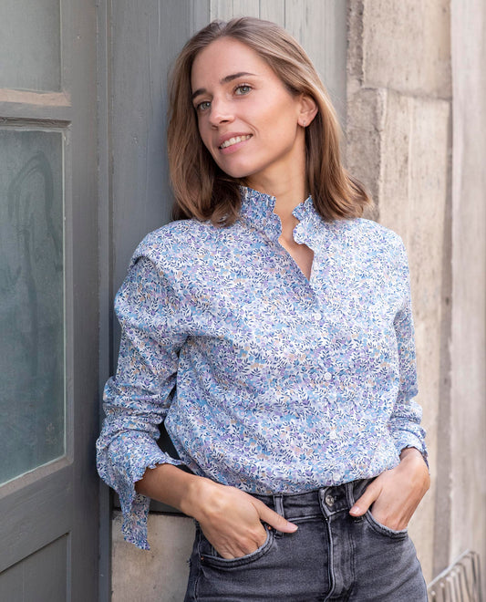chemisier col et poignets à  volants Liberty Liberty Wiltshire