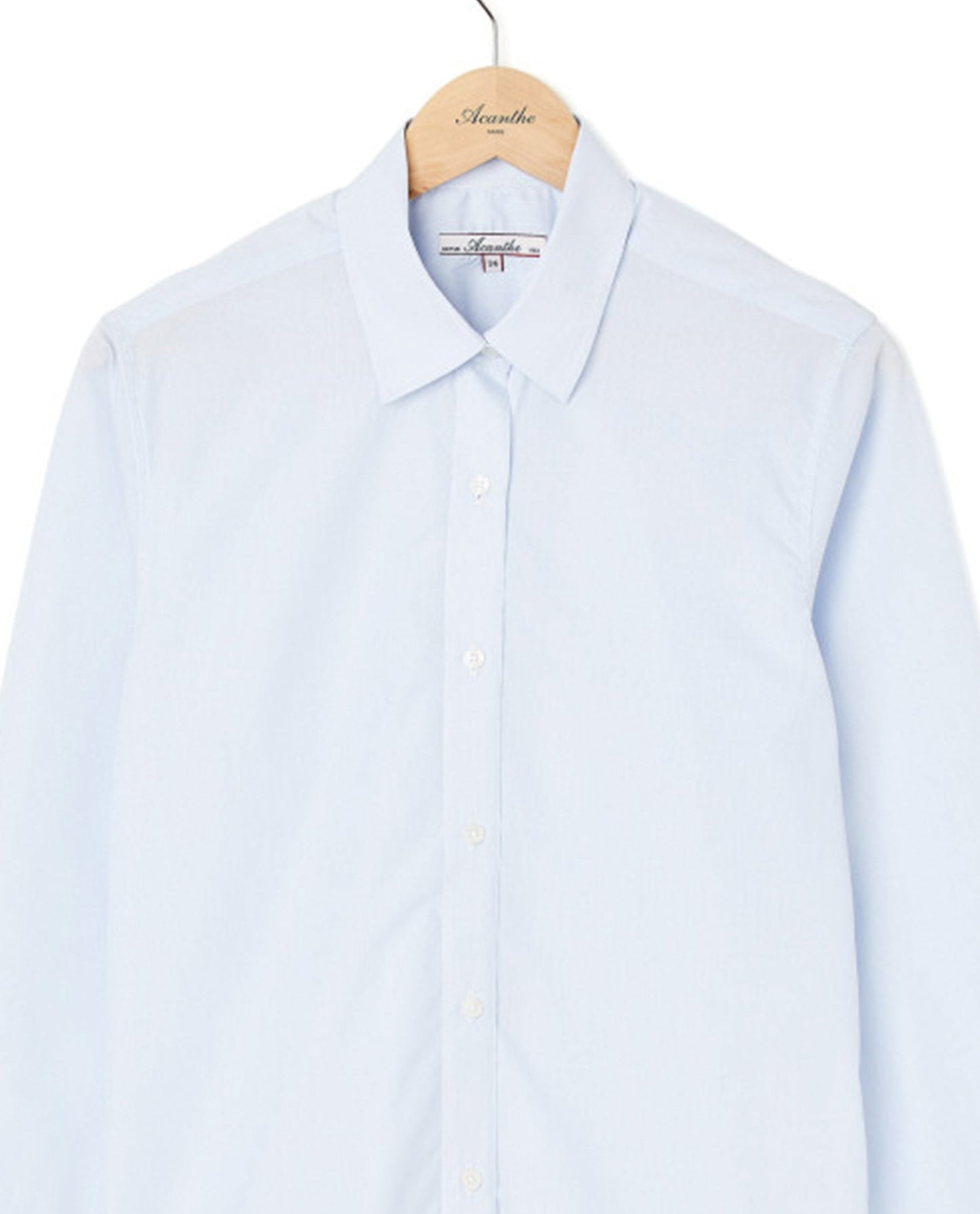 chemisier classique fine rayure ciel