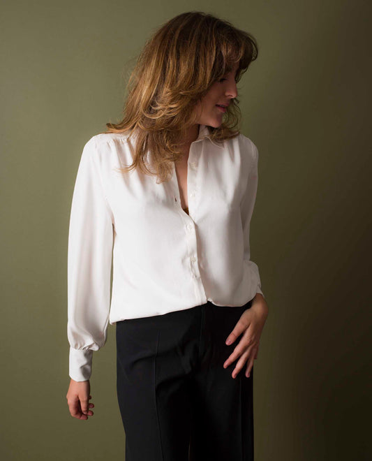 blouse manches bouffantes Ecru