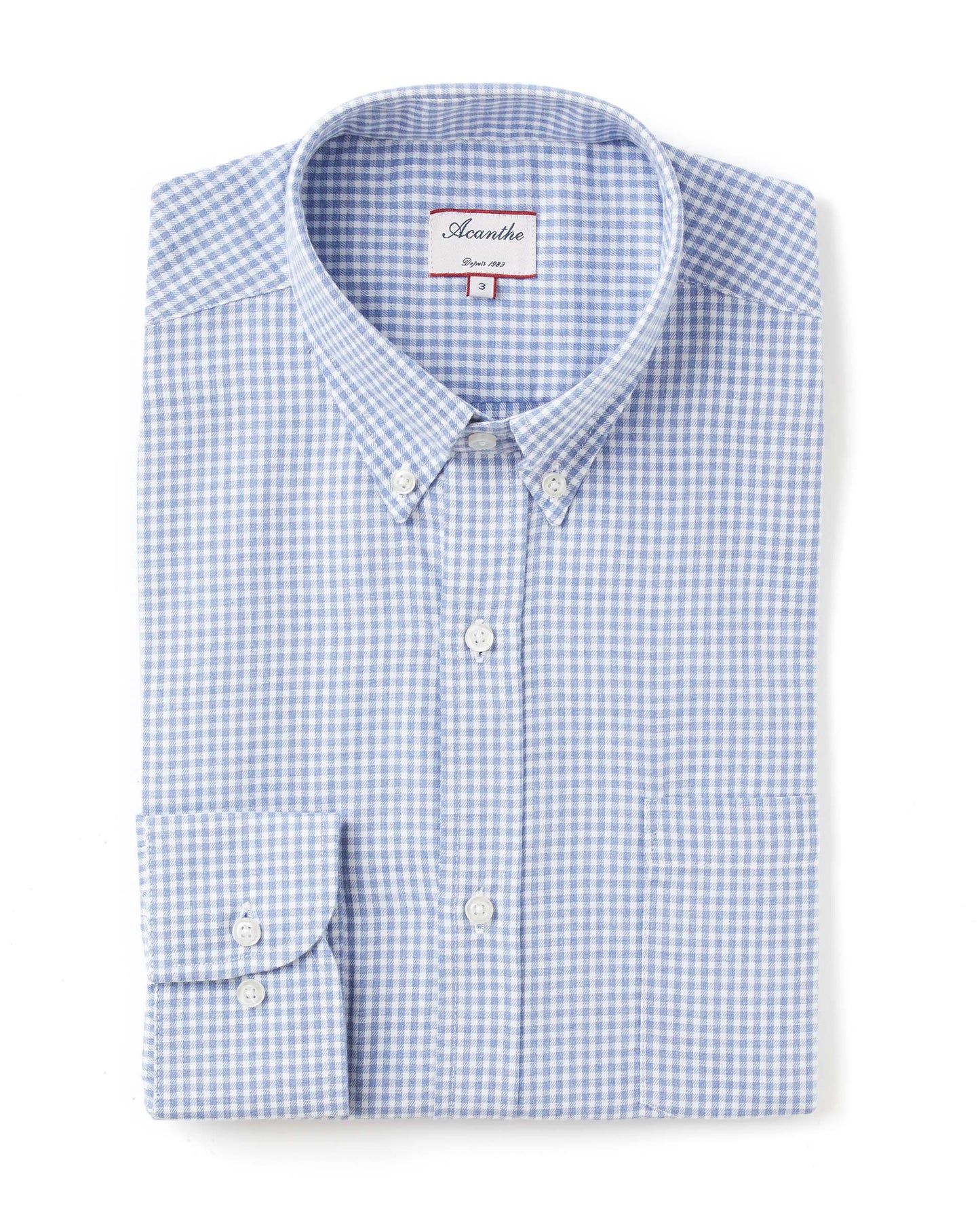 chemise CB regular carreaux ciel