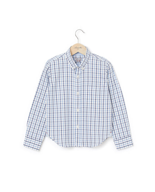 chemise ml carreau bleu/marine