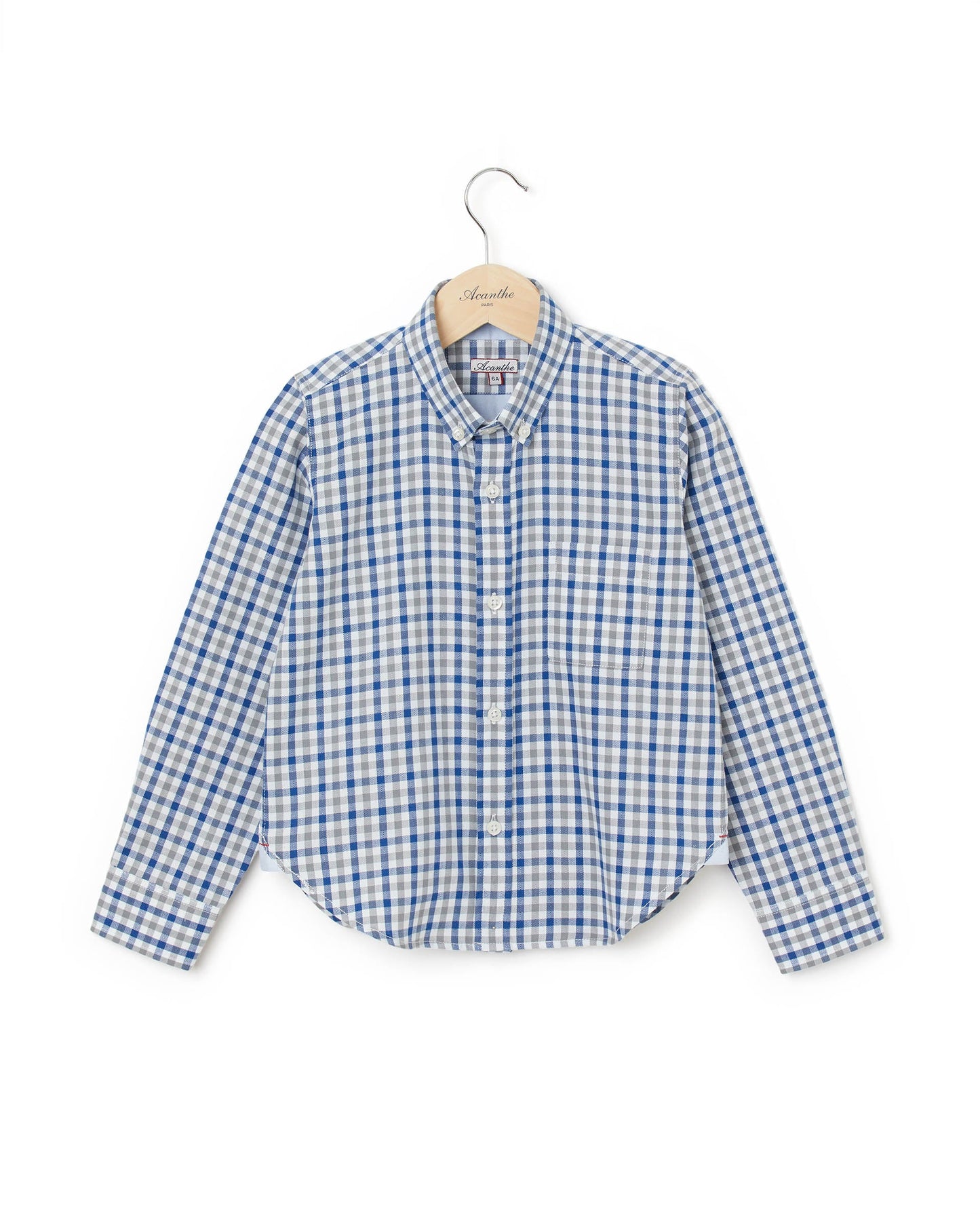 chemise ml vichy bleu/gris