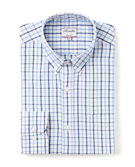 chemise CB regular carreaux bleu/marine