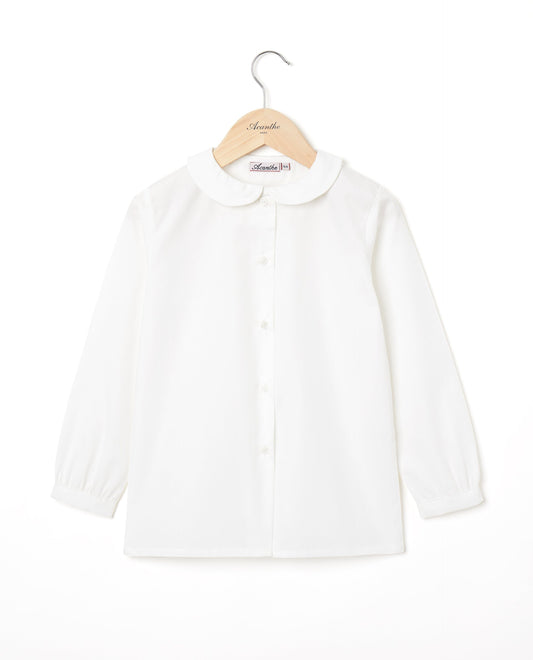 chemisier col rond btns devant ml Blanc