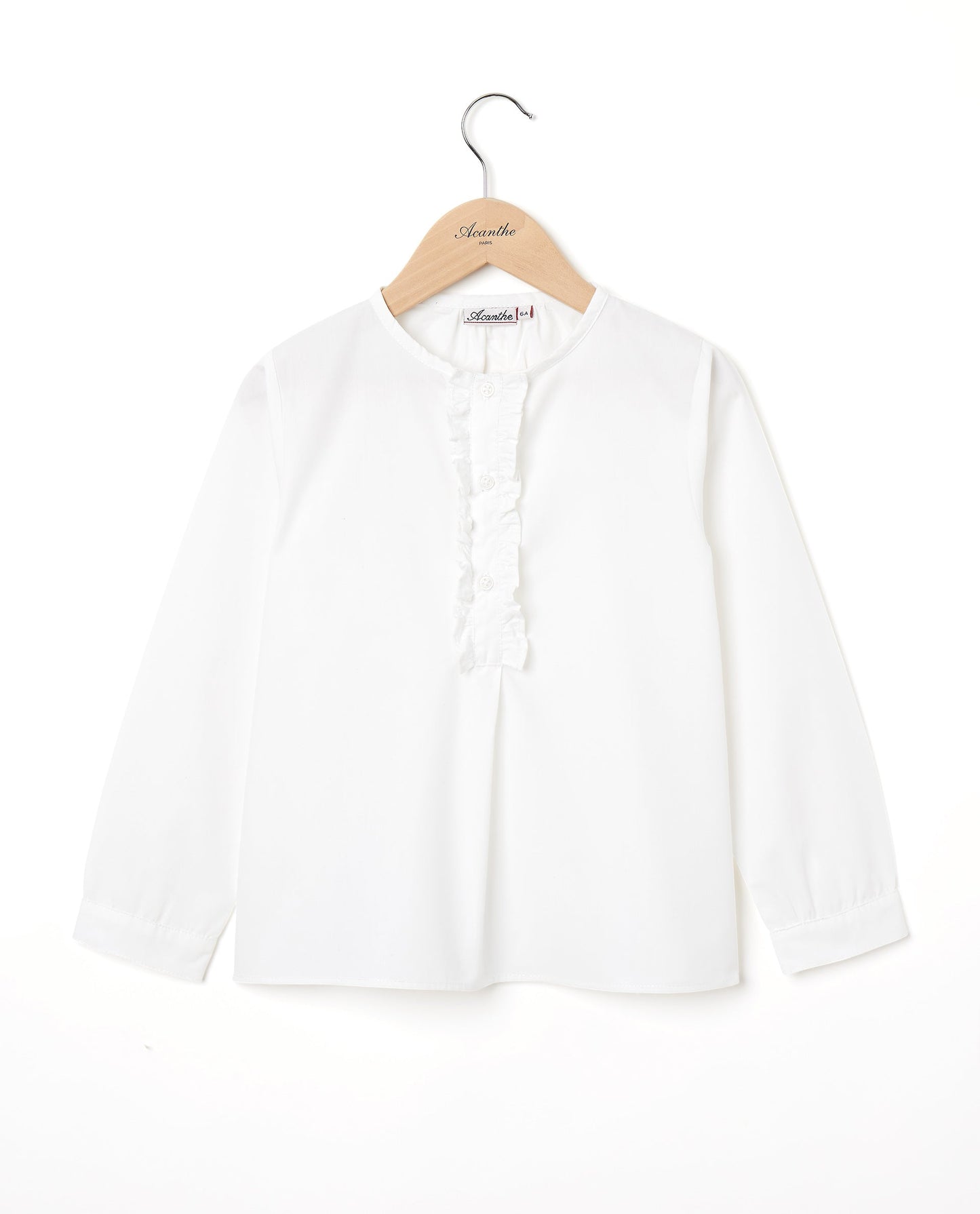 blouse ml volant devant Blanc