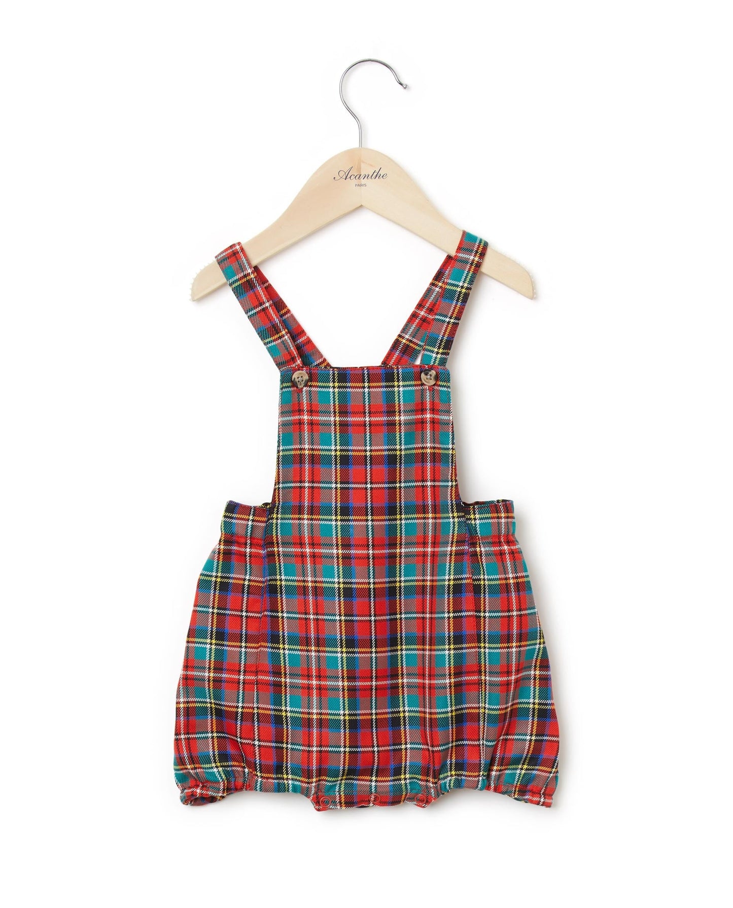 bloomer bavette écossais écossais rouge/vert