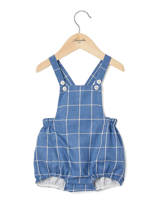 bloomer bavette flanelle carreau bleu