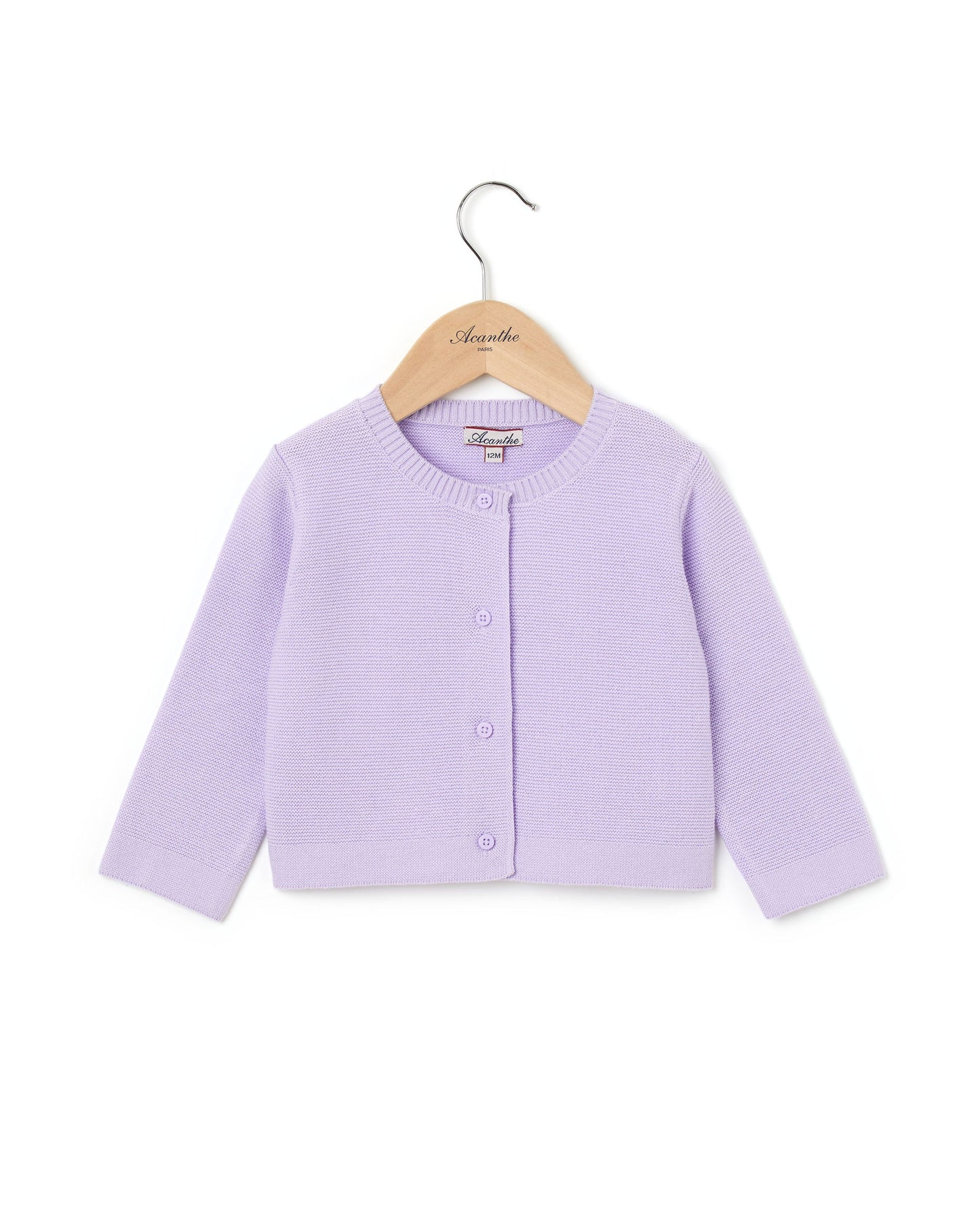 cardigan point mousse coton L