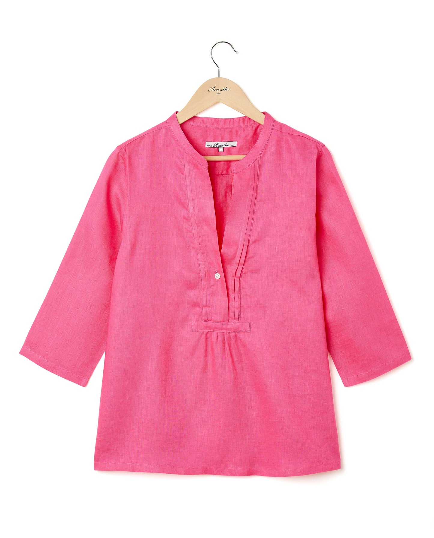 blouse encolure V croisée lin Fe