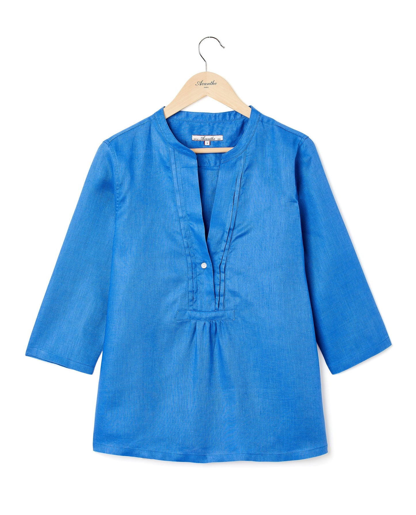 blouse encolure V croisée lin Fe