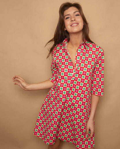 robe évasée pli creux coton Fe