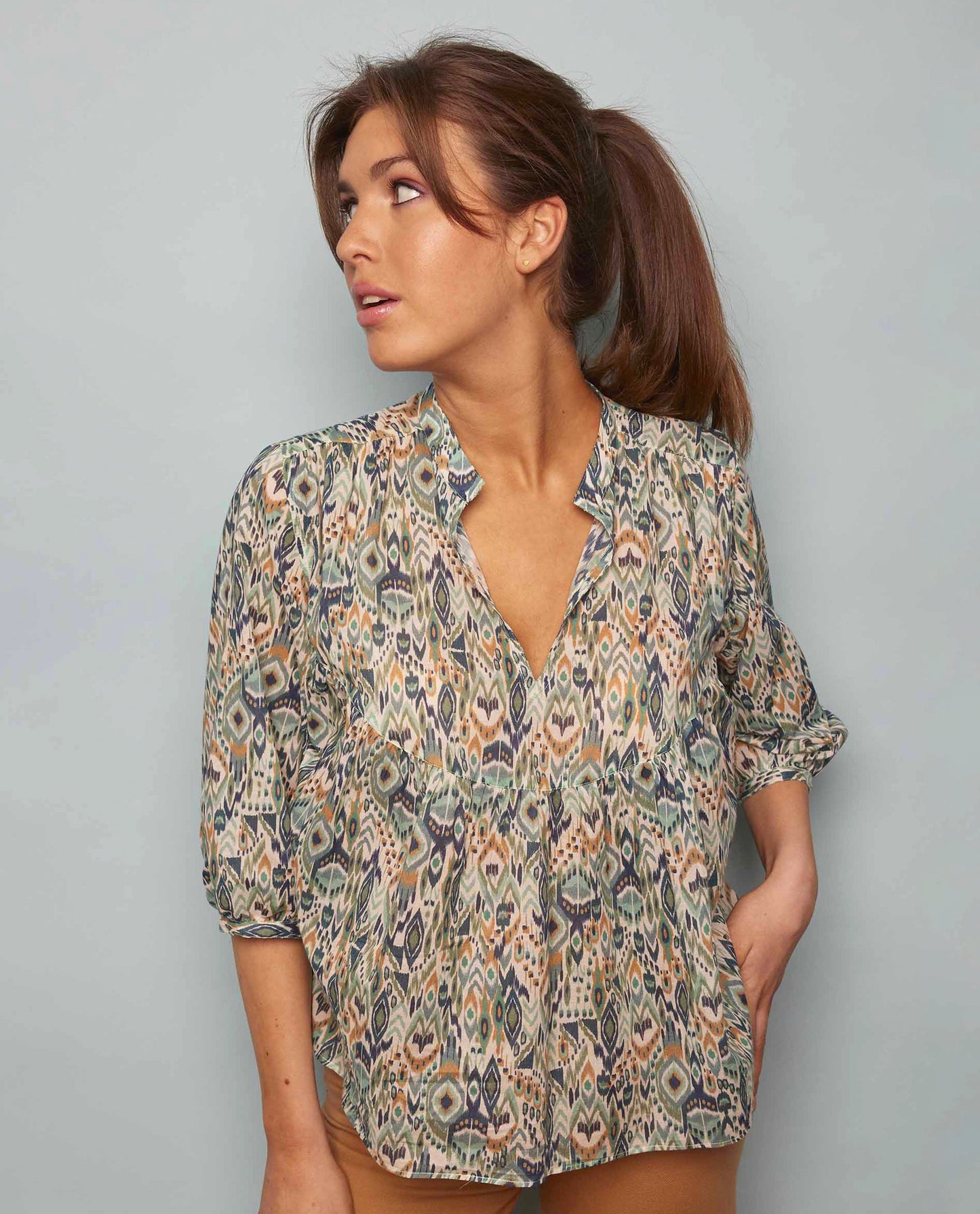 blouse ample voile de coton Fe