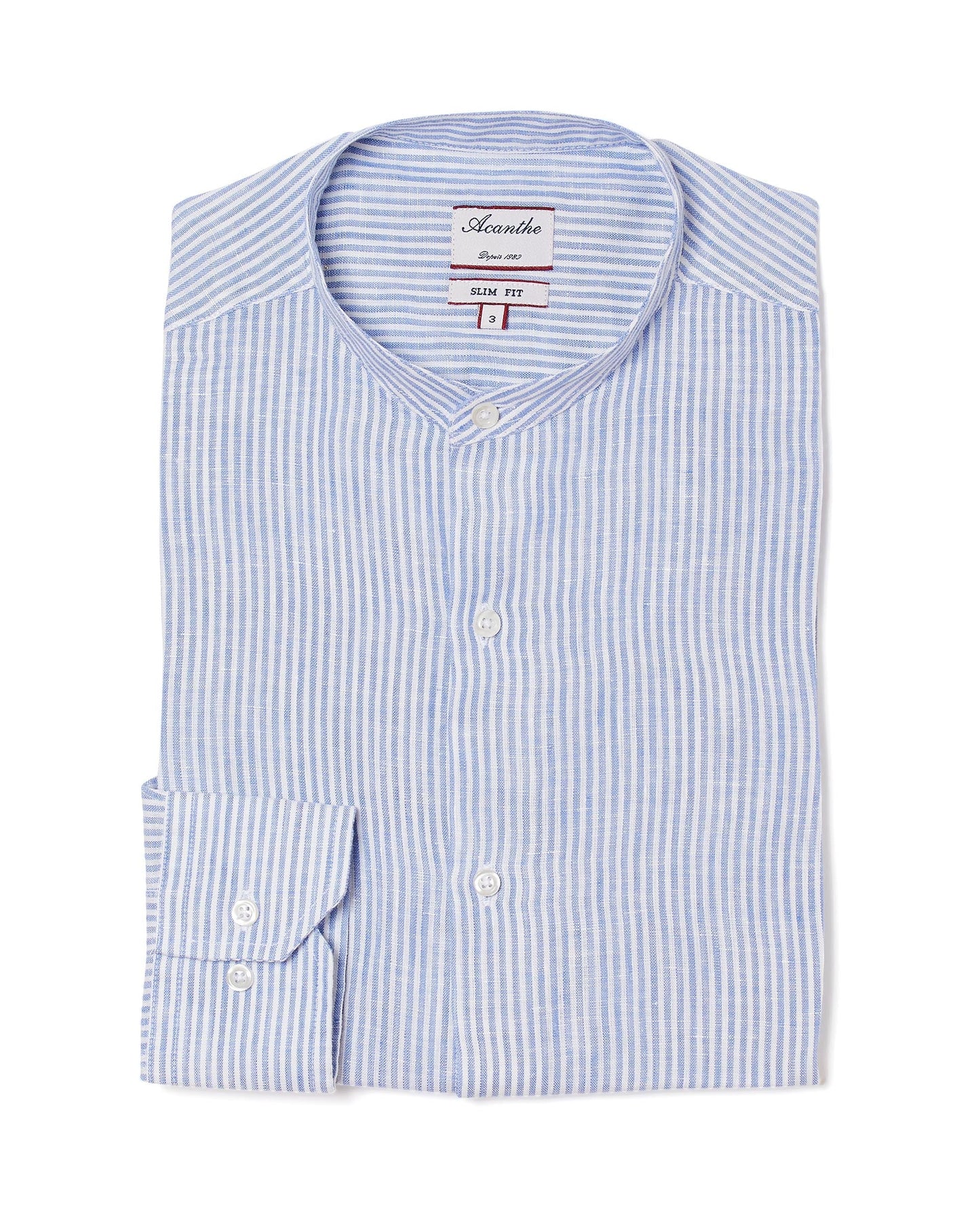 chemise col mao lin FIT H