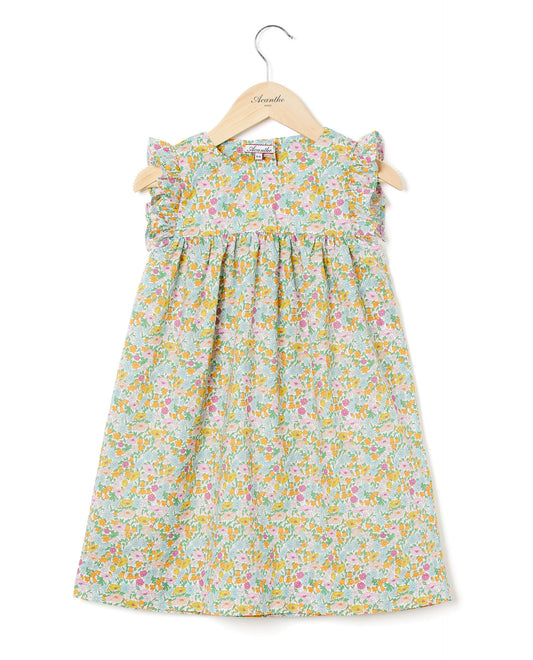 robe volant épaule Liberty Liberty Poppy Forest