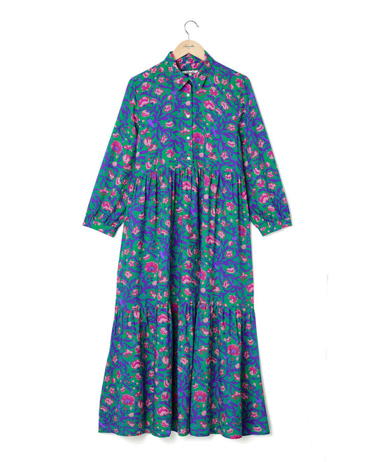 robe longue volant Liberty Fe
