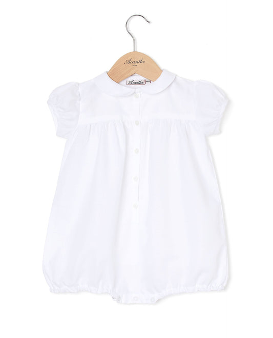 barboteuse col rond manches ballon L