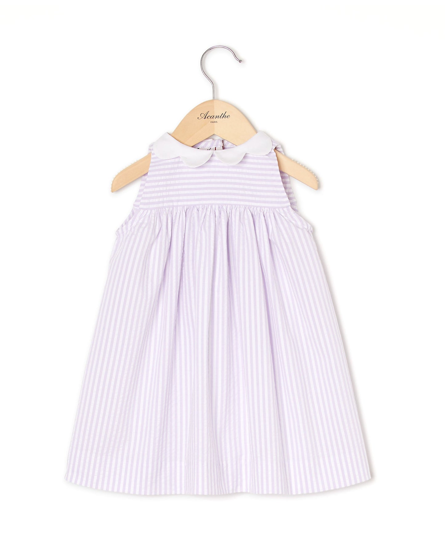 robe emmanchure américaine seersucker lilas