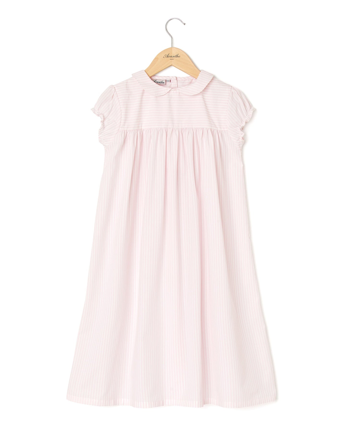 chemise de nuit mc rayure rose