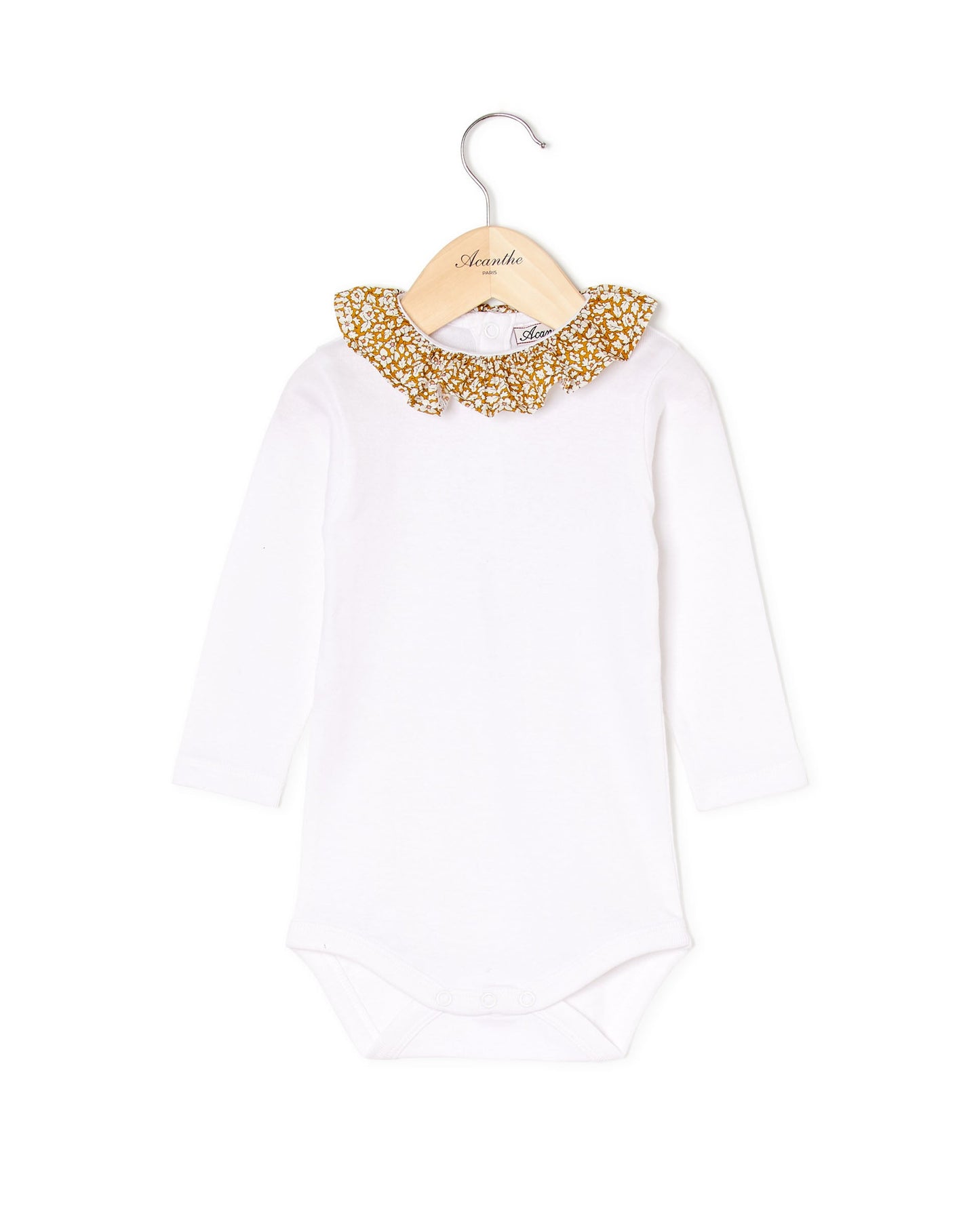 body col volanté Liberty ml blanc/Liberty Feather Meadow