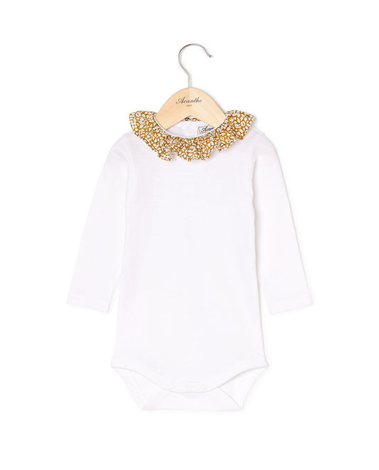 body col volanté Liberty ml blanc/Liberty Feather Meadow