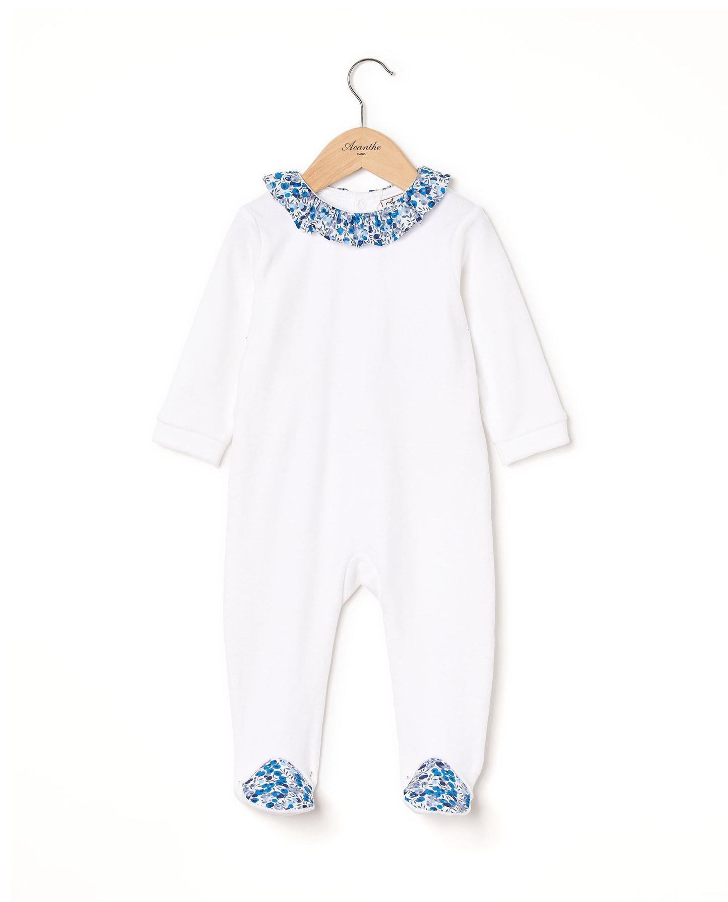 dors bien velours col volanté Liberty blanc/Liberty Wiltshire