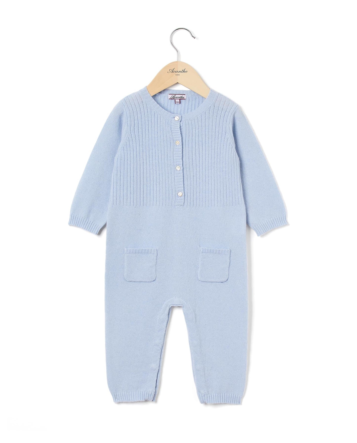 combi torsade Naissance 90 laine-10 cachemire Ciel