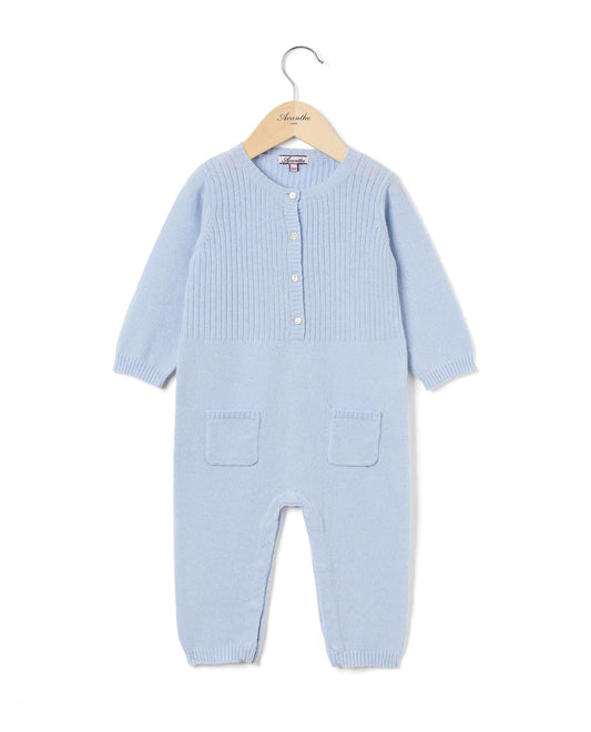combi torsade Naissance 90 laine-10 cachemire Ciel