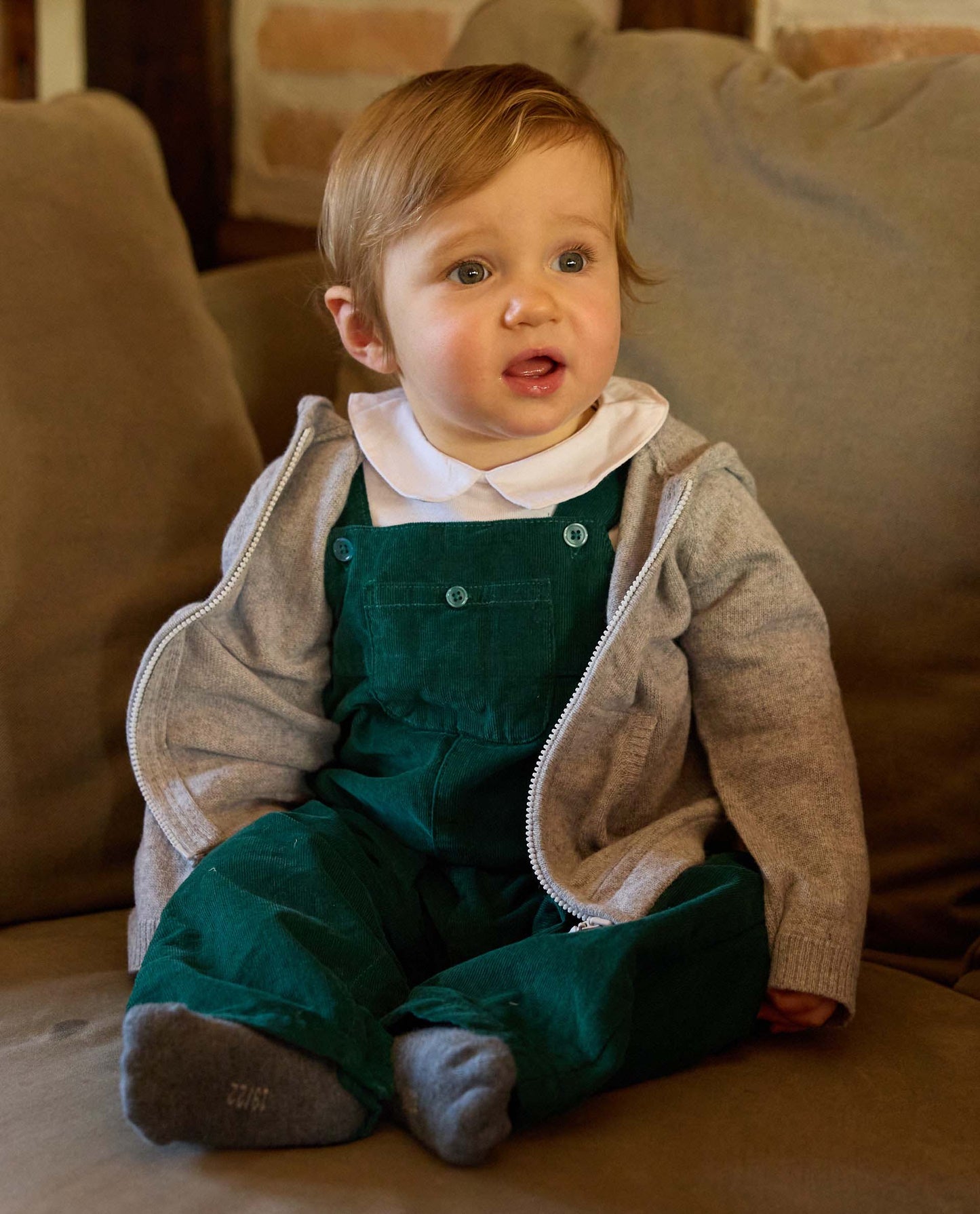 salopette velours Vert