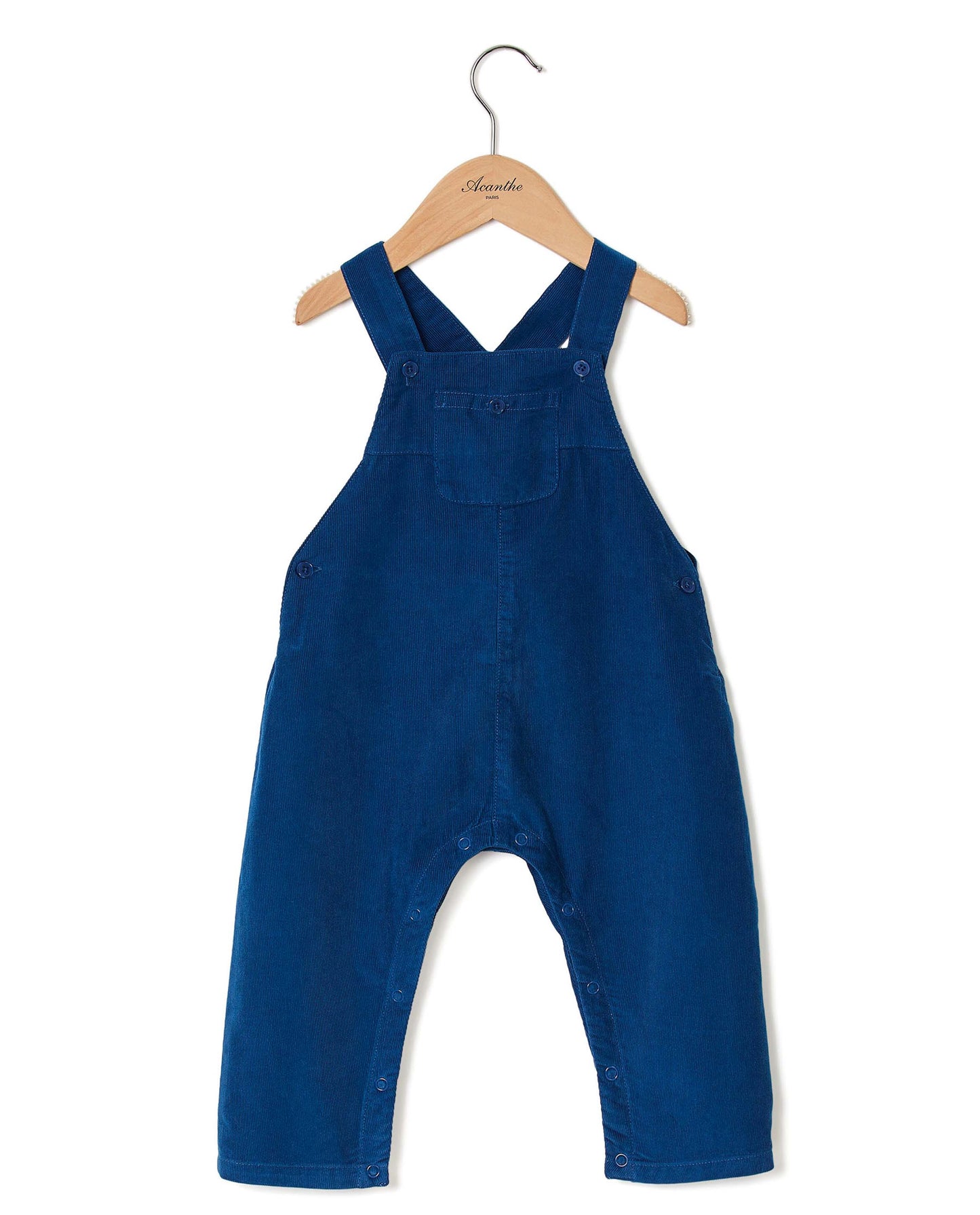 salopette velours Bleu