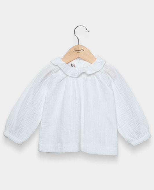 blouse gaze de coton blanc