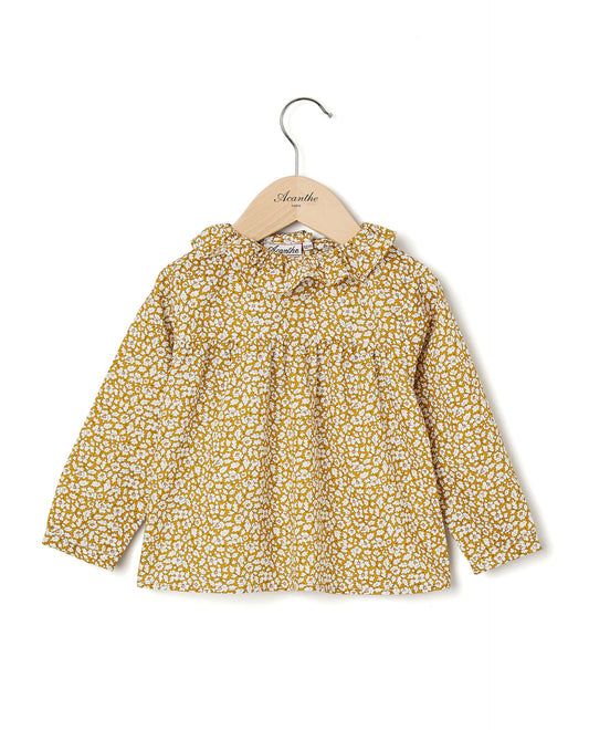 Blouse manches longue en tissu Liberty Feather Meadow