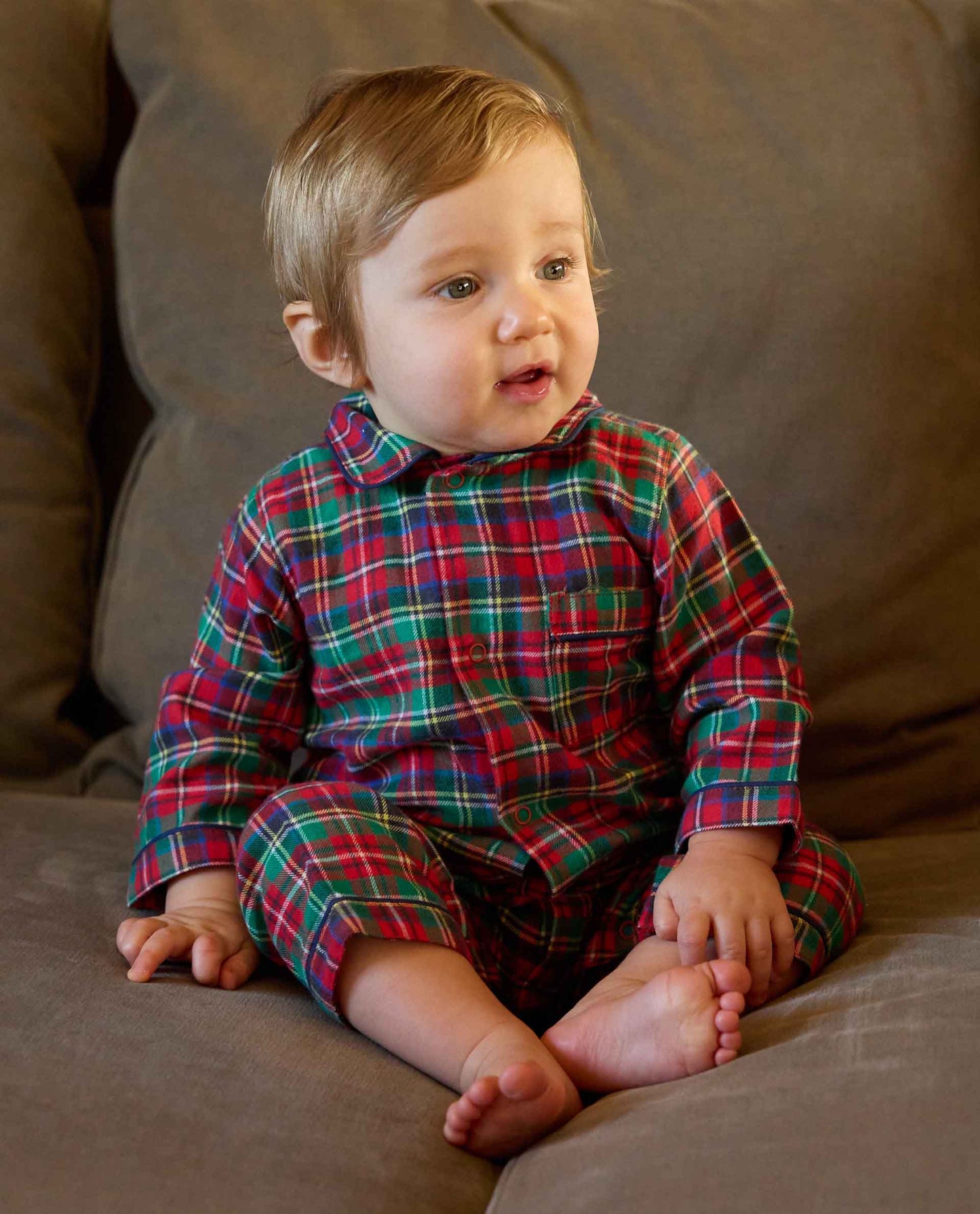 pyjama écossais rouge/vert