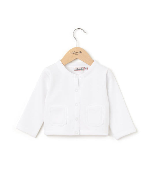 Cardigan sweat blanc