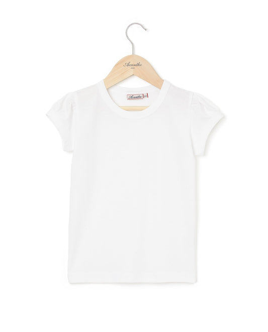 T-shirt col rond blanc