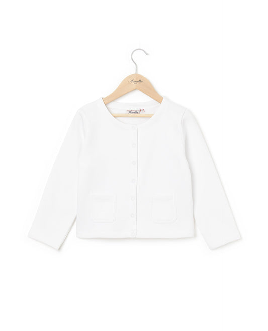 Cardigan sweat blanc
