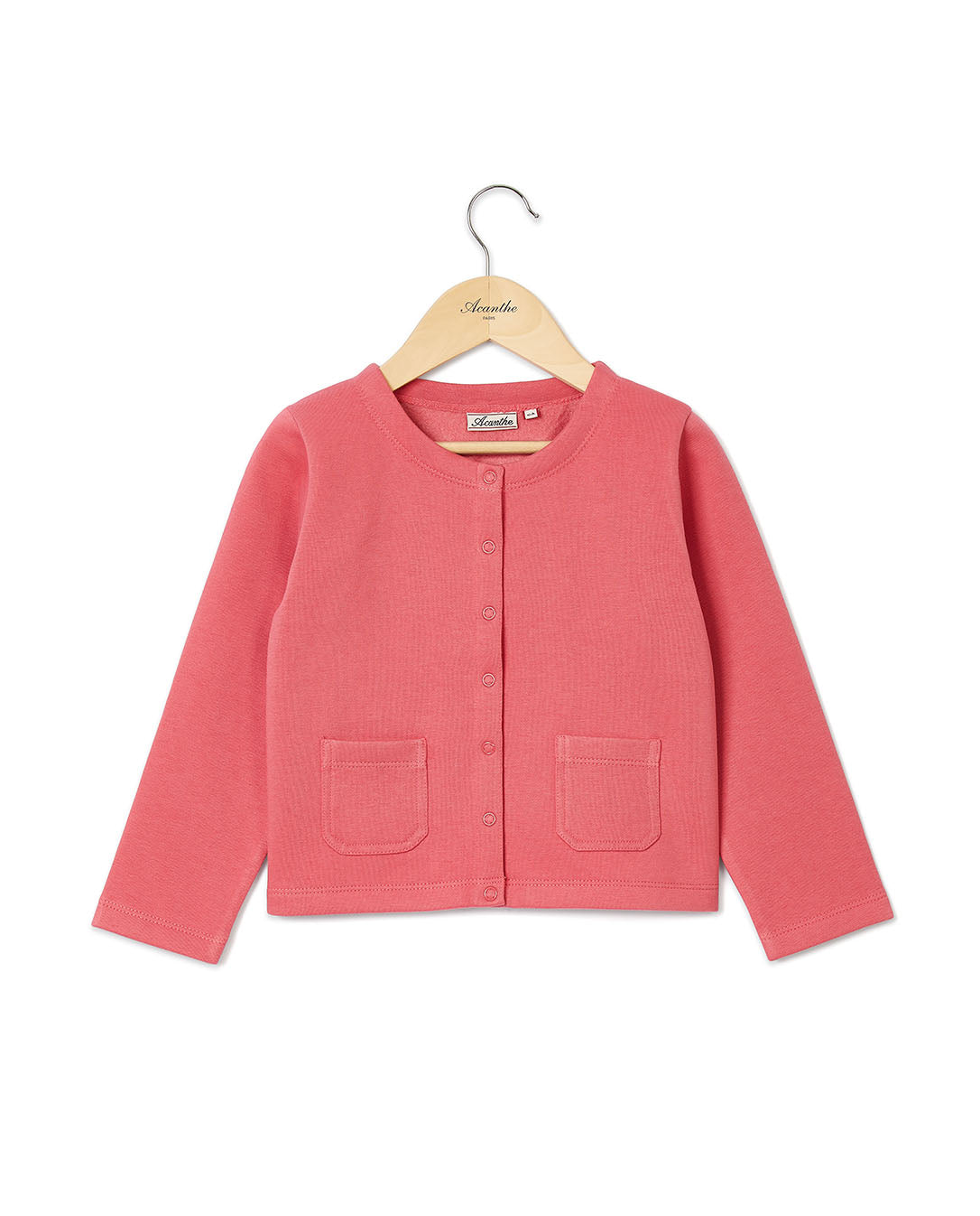 Cardigan sweat framboise