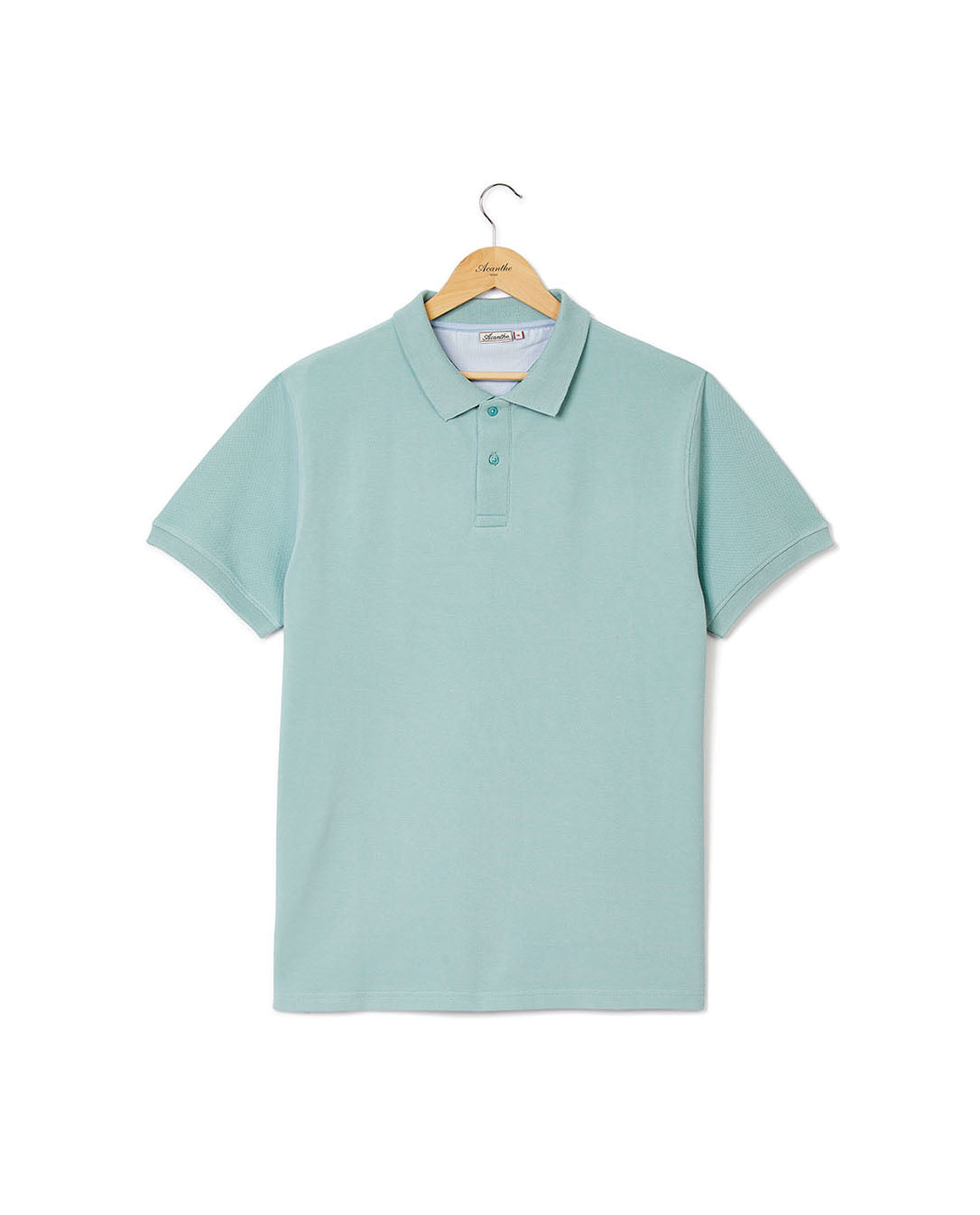 Polo piqué manches courtes vert d'eau