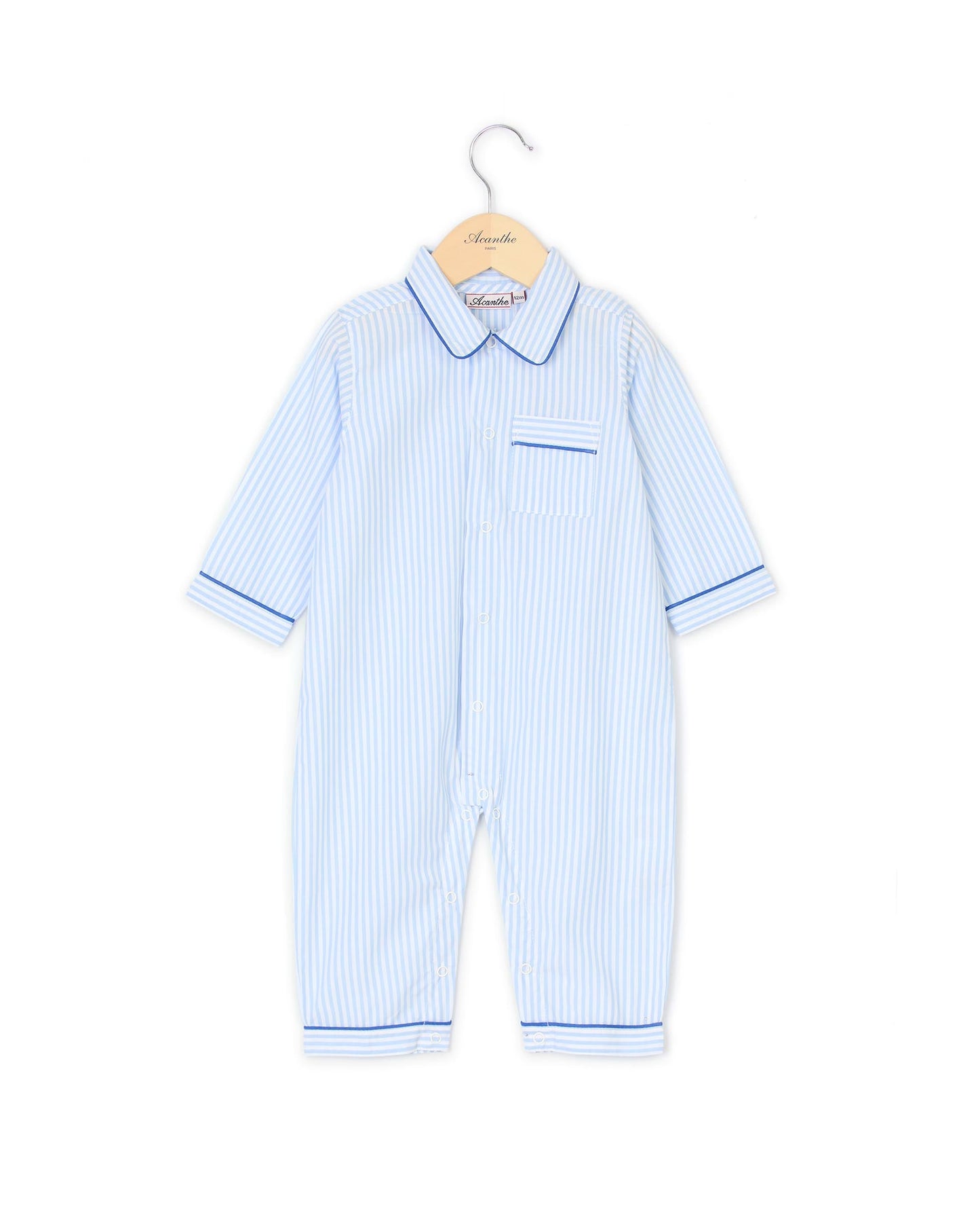 Pyjama combinaison rayure ciel