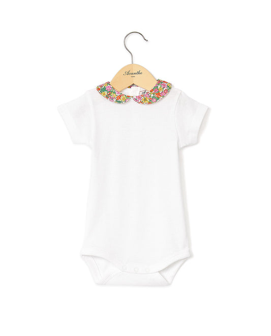 Body blanc col claudine en tissu Liberty Isla Rose Gates