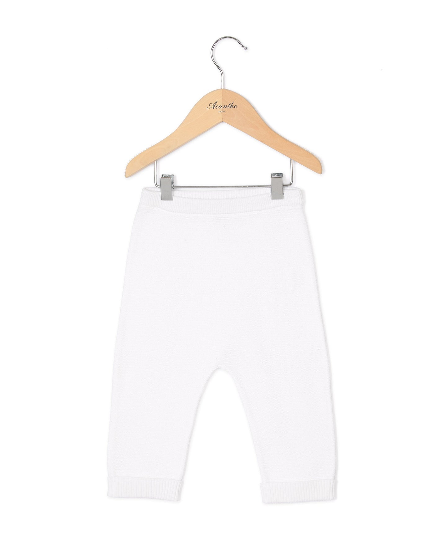 Pantalon point mousse sans pieds blanc