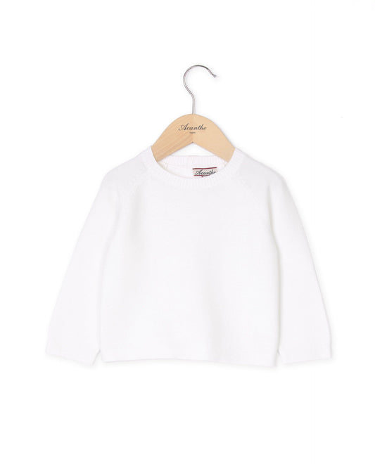 Pull point mousse blanc