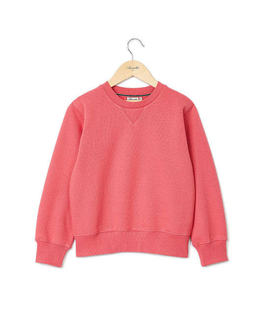 Sweat col rond framboise
