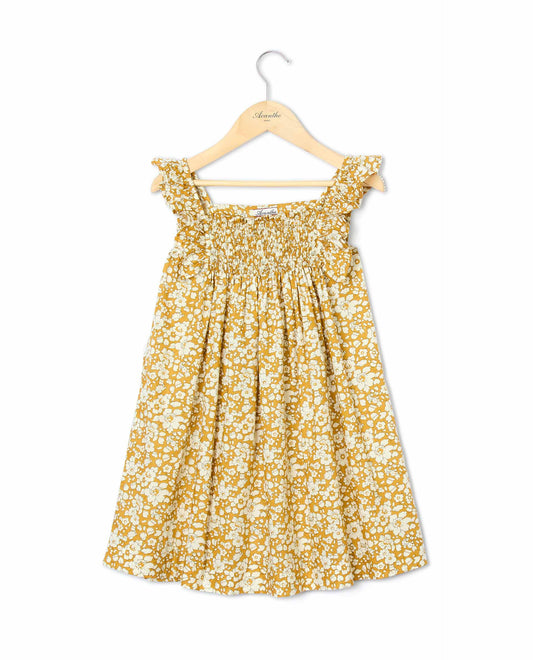 Robe smockée à volants en tissu Liberty Betsy Boo
