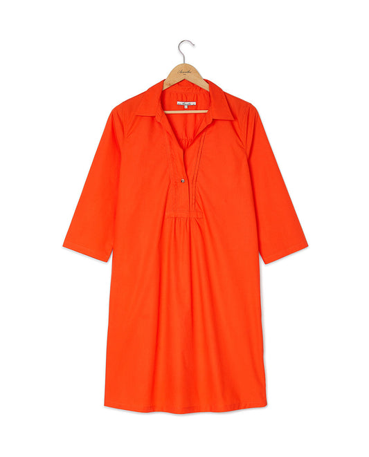 Robe V croisé rouge vif