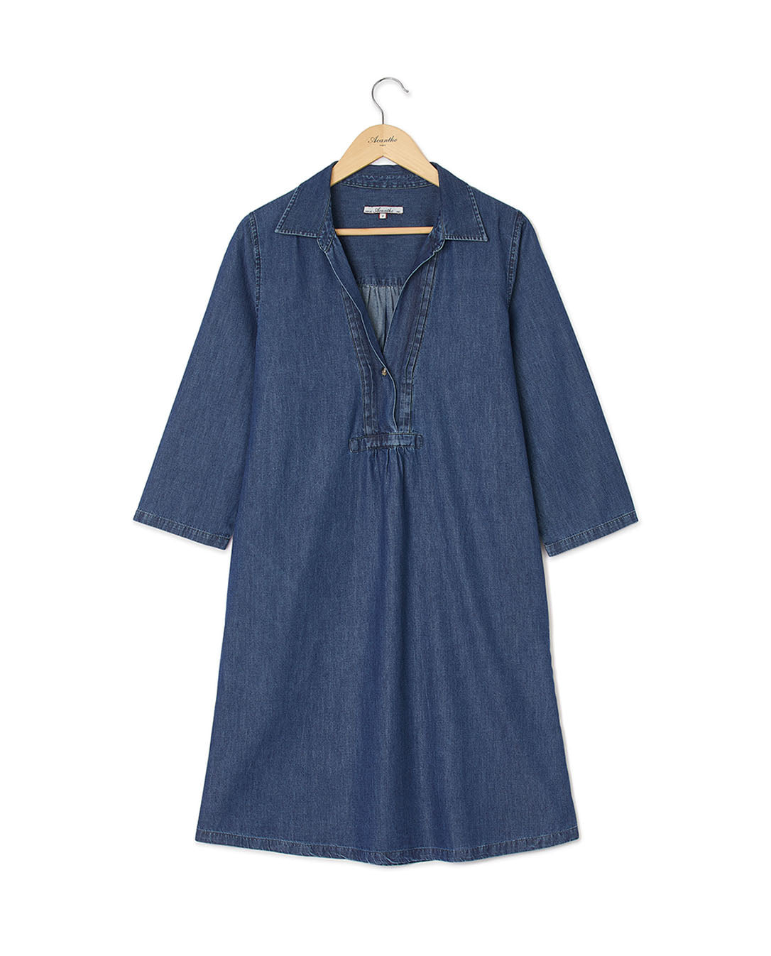 Robe V croisé denim