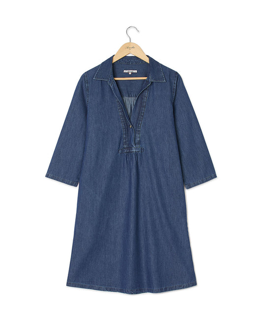 Robe V croisé denim