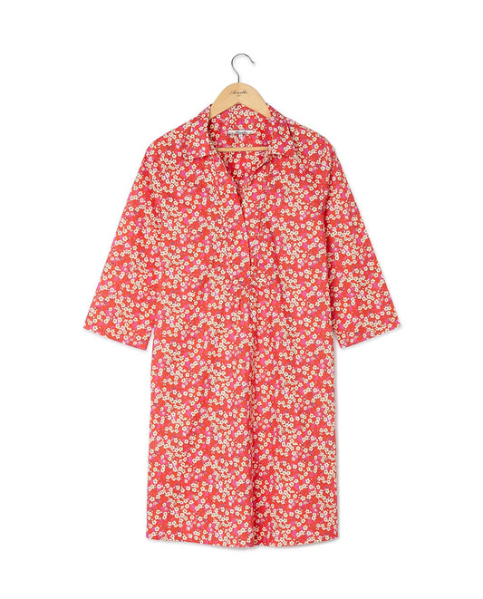 Robe V croisé en tissu Liberty Mitsi