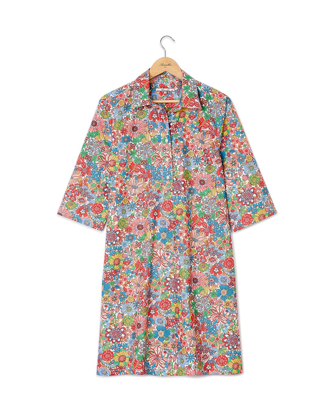 Robe évasée en tissu Liberty Rainbow Garden